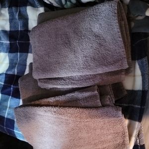 Gray bath towels